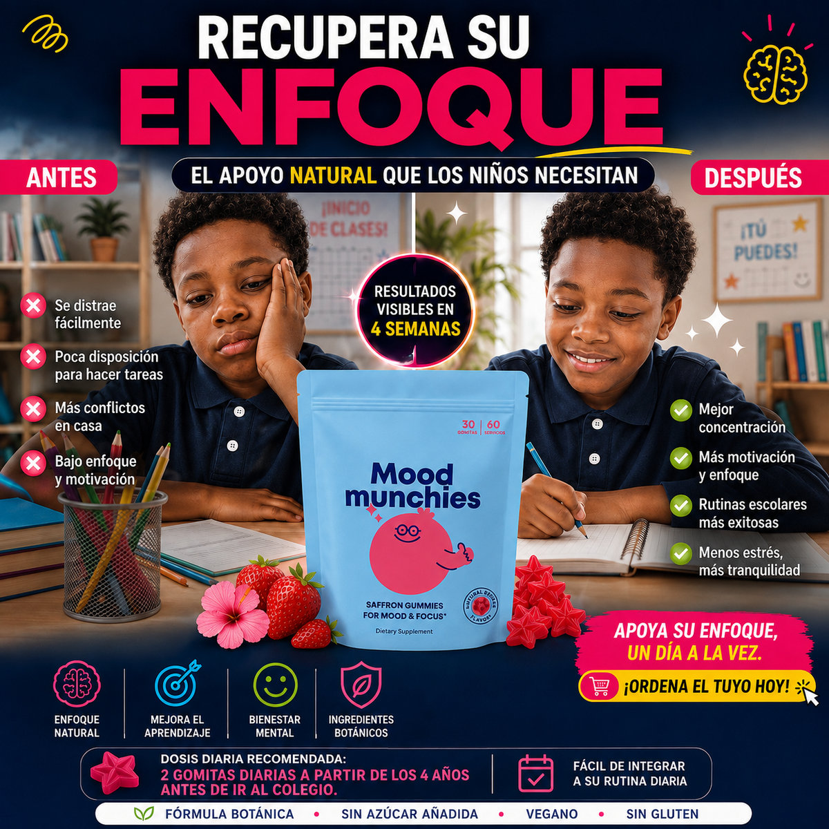 Mood Munchies | Gomitas Naturales para el Enfoque y la Concentración Infantil