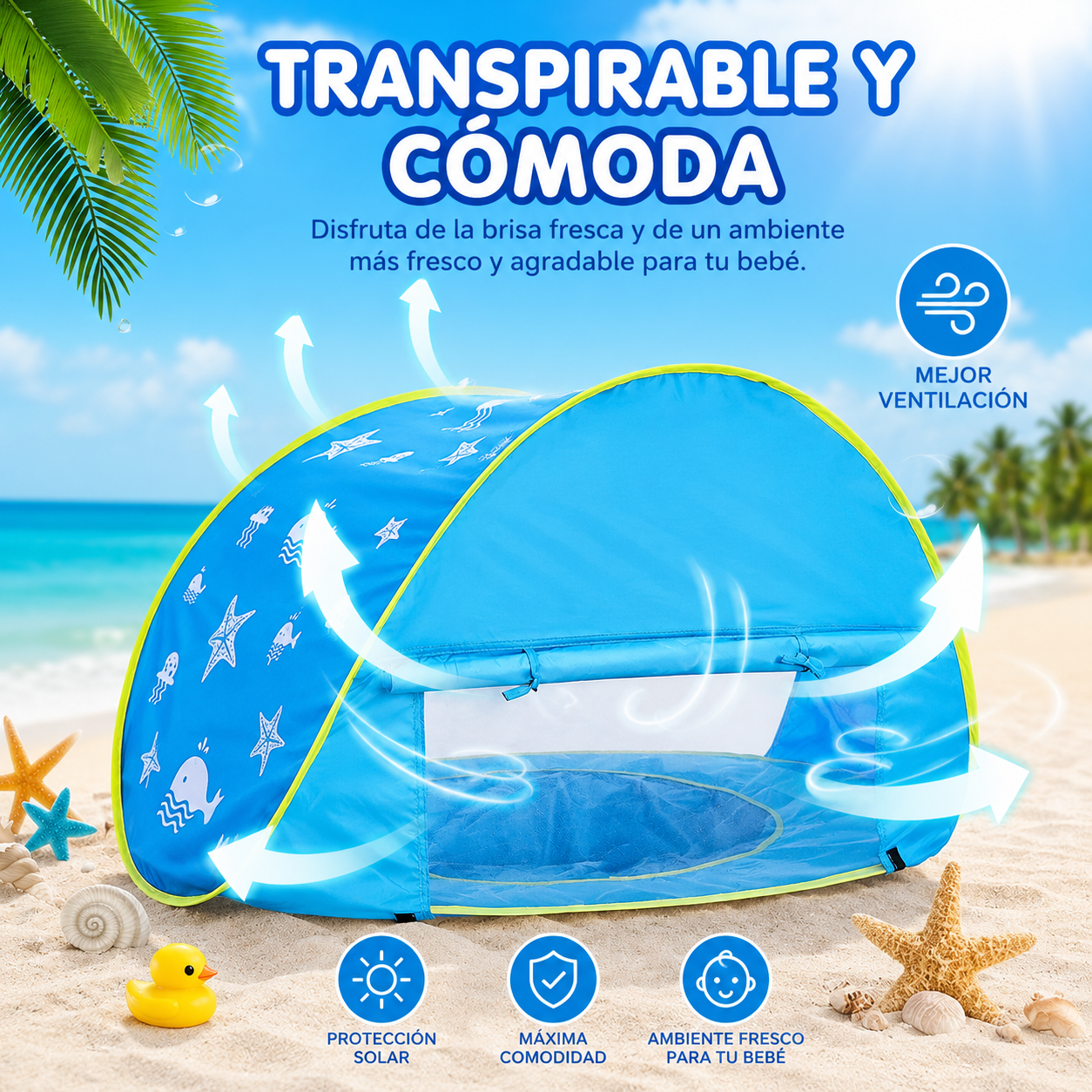 Carpa portátil de playa para niños
